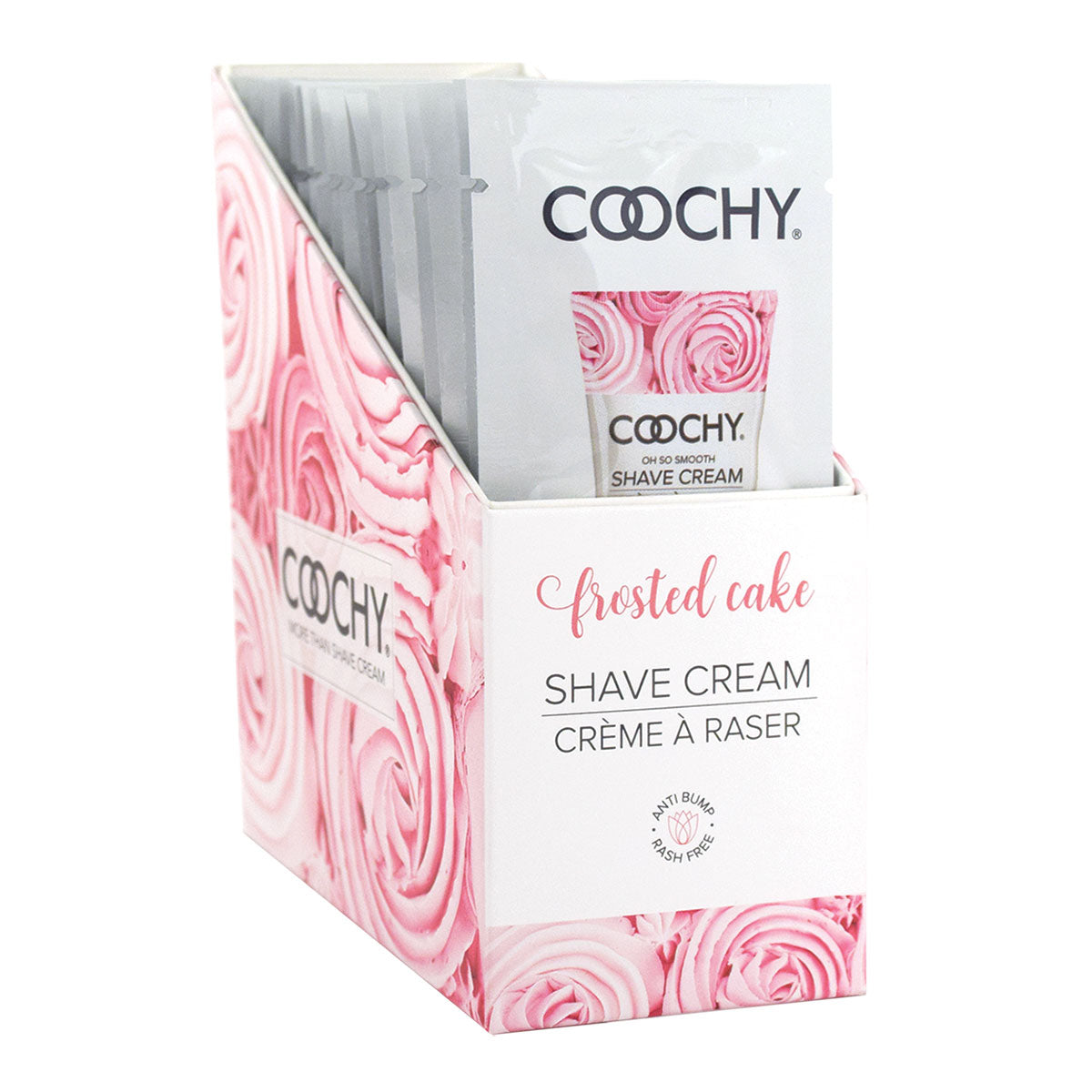 Coochy Shave Cream 15ml. 24pc. Display - Frosted Cake