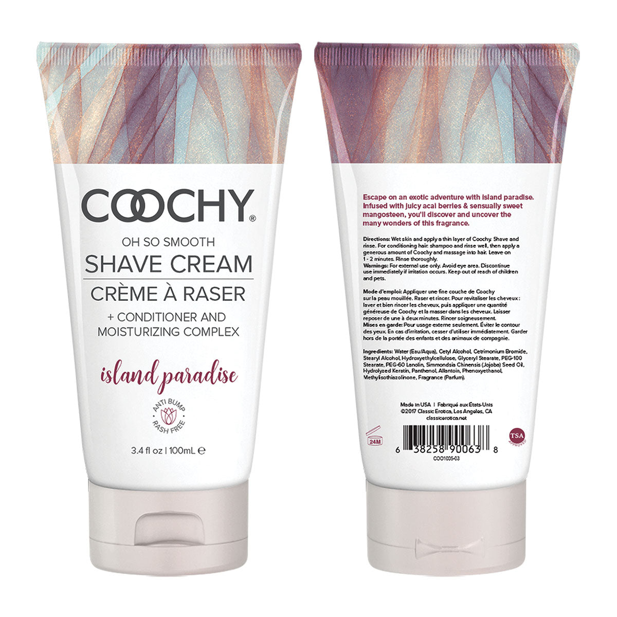 Coochy Shave Cream 3.4oz - Island Paradise
