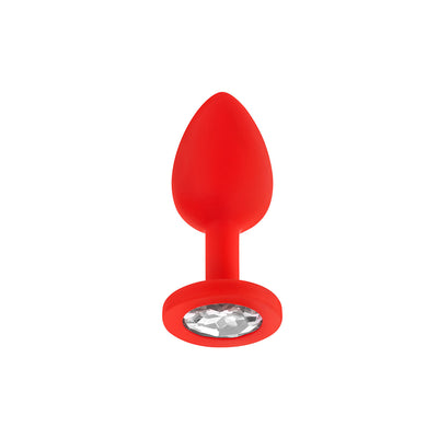 Luv Inc Jeweled Plug Small - Red