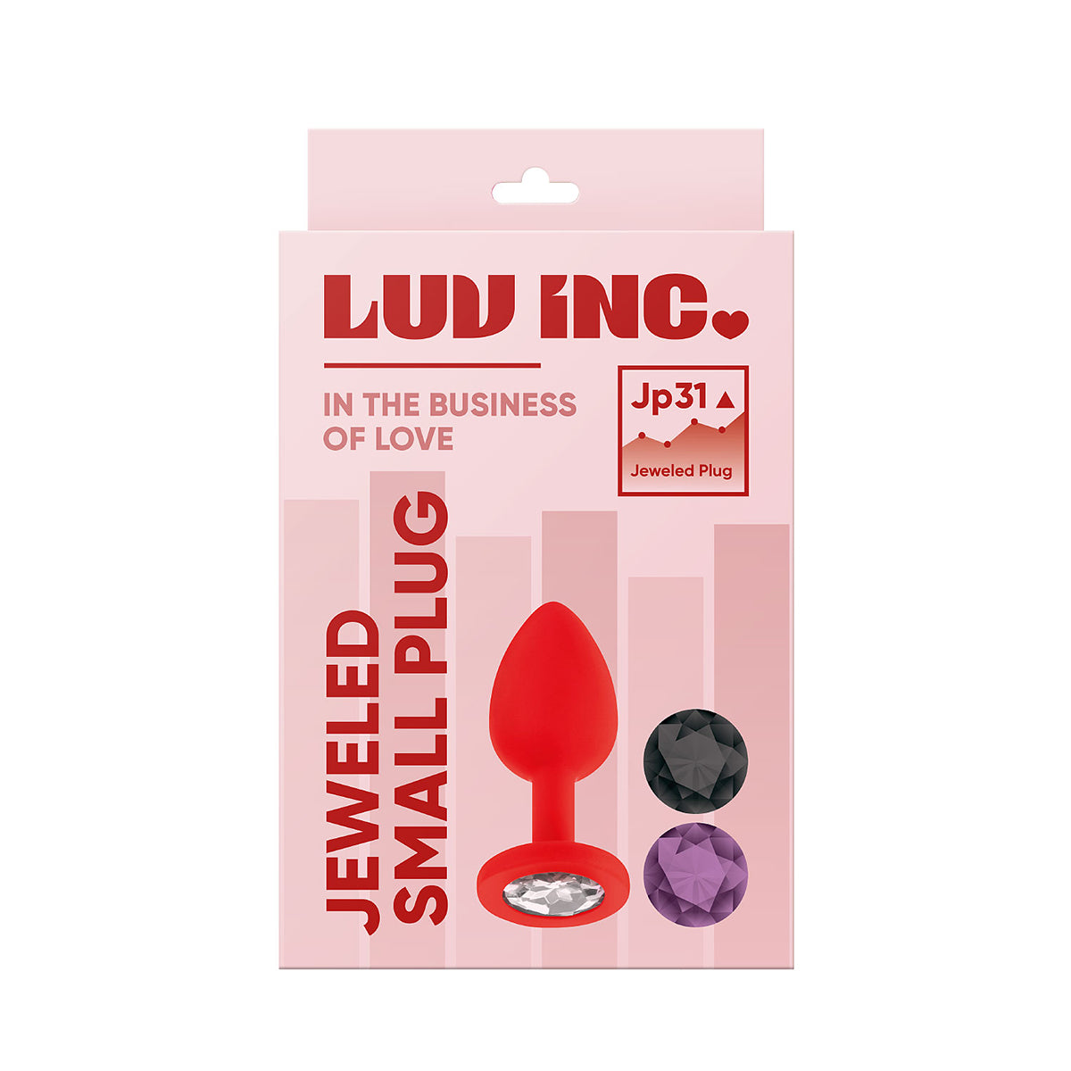 Luv Inc Jeweled Plug Small - Red