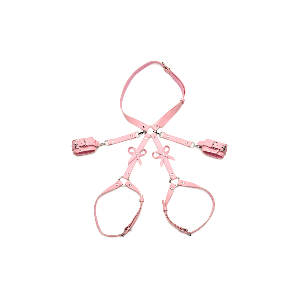 Bondage Harness with Bows XL/2XL - Pink