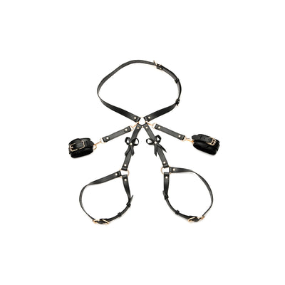 Bondage Harness with Bows M/L - Black
