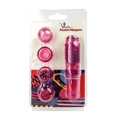 Voodoo Pocket Pleasure w/ 4 Attachments - Pink Voodoo