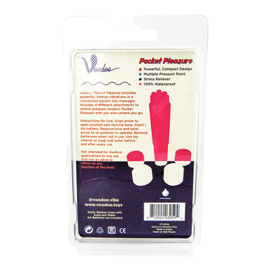 Voodoo Pocket Pleasure w/ 4 Attachments - Pink Voodoo