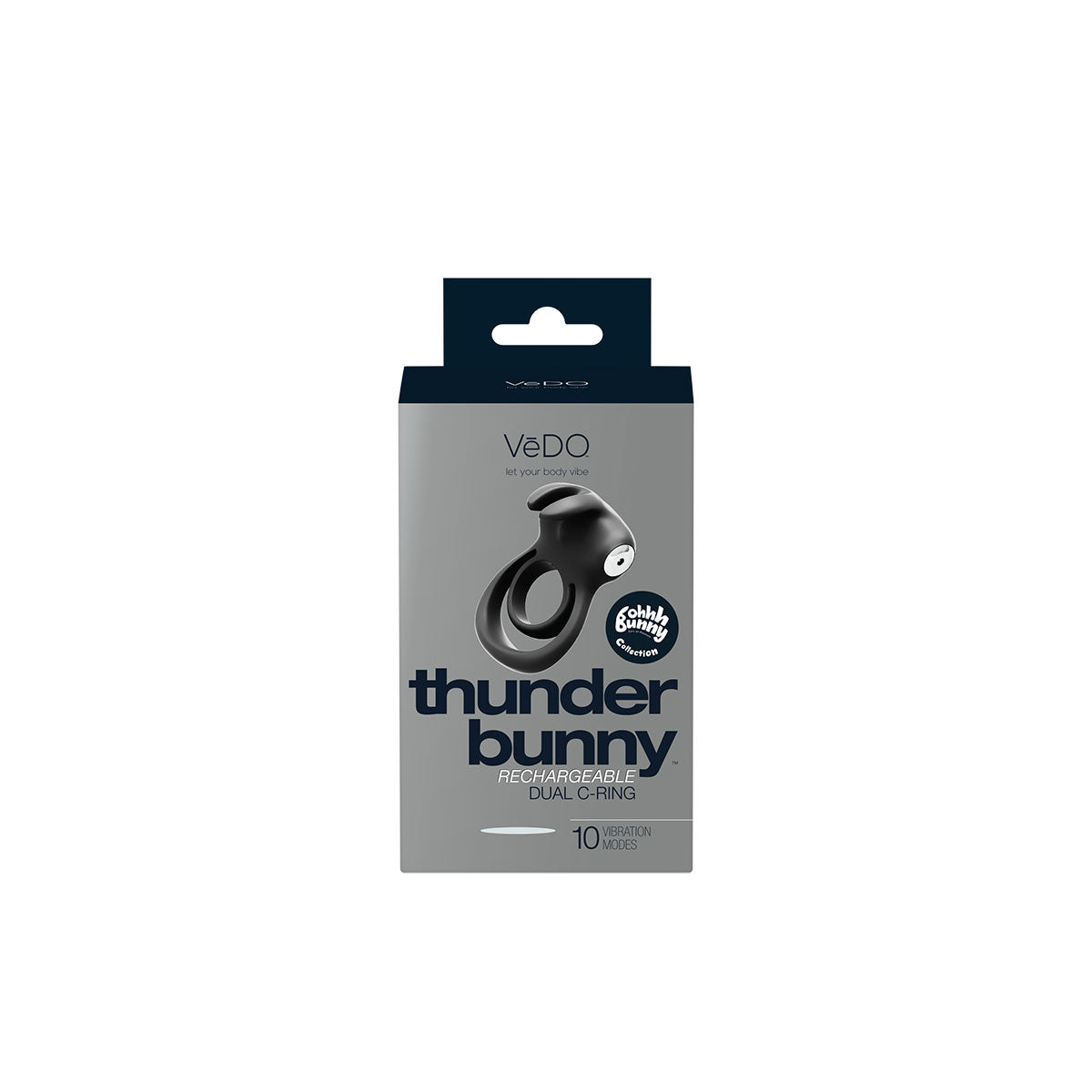 VeDO Thunder Bunny Vibrating Dual C-Ring - Black