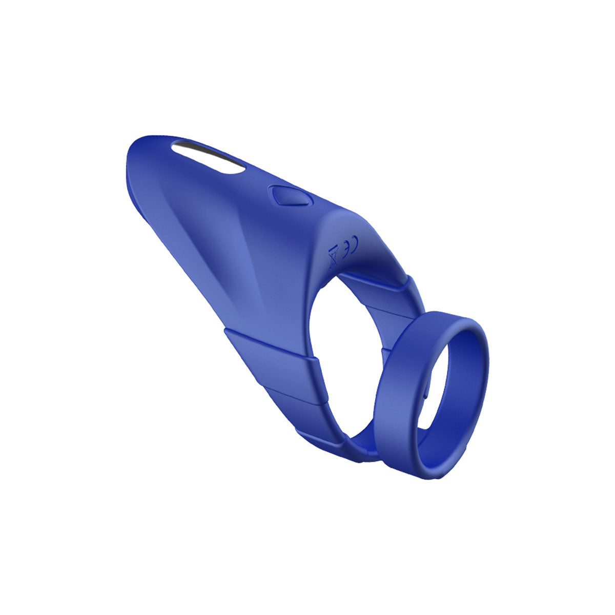 FORTO F-48 Vibrating Perineum Double C-Ring - Blue