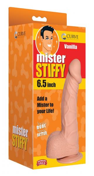 Mister Stiffy 6.5in Dildo W/ Vanilla sextoyclub.com