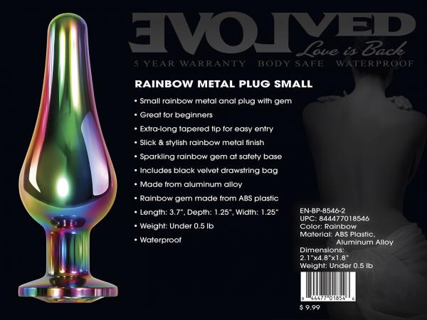 Rainbow Metal Plug Small sextoyclub.com