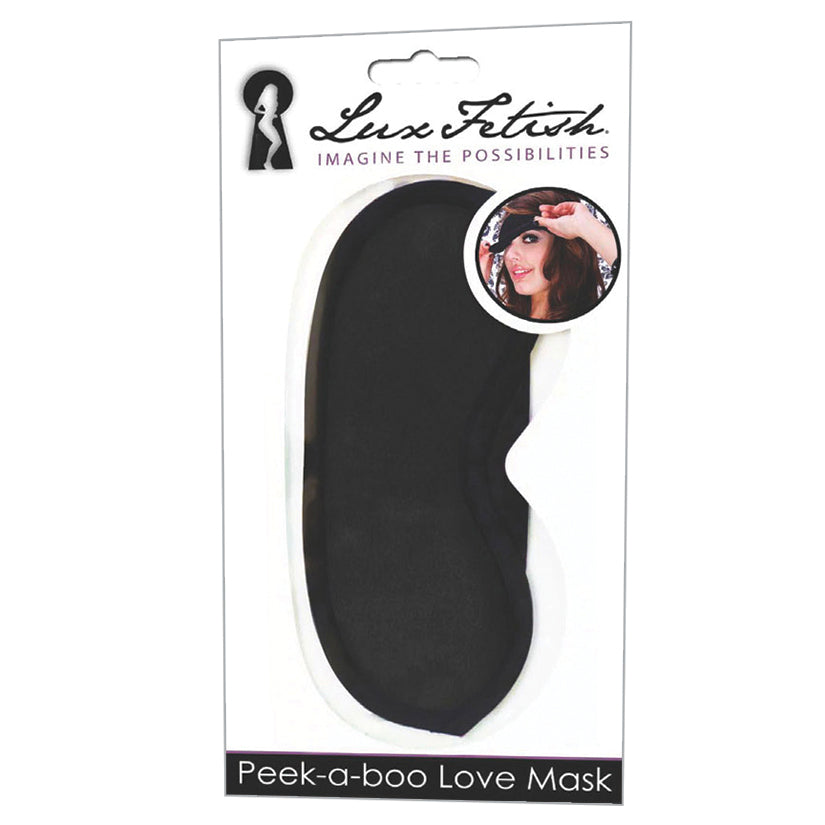 Lux Fetish Peek-A-Boo Love Mask-Black Lux Fetish