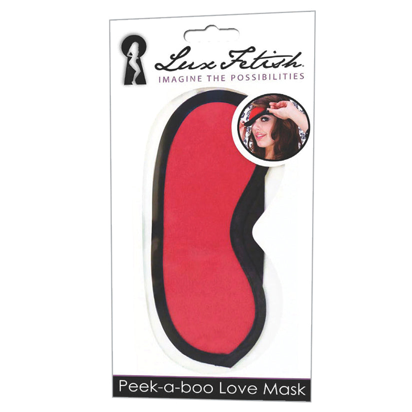 Lux Fetish Peek-A-Boo Love Mask-Red Lux Fetish