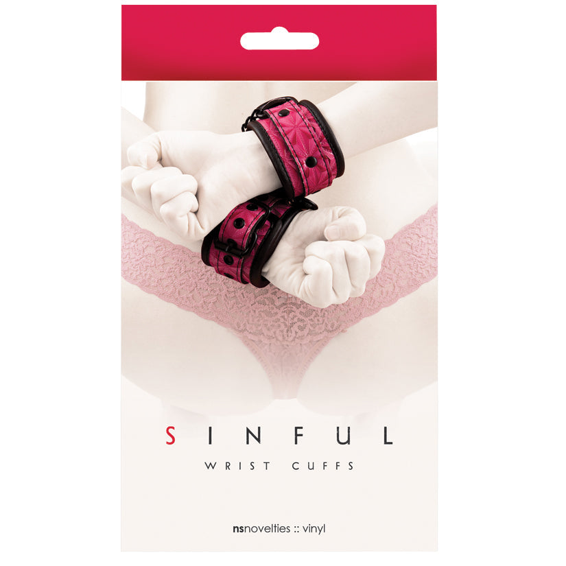 Sinful Wrist Cuffs - Pink nsnovelties