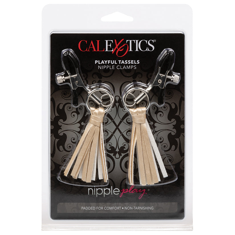 Nipple Play Playful Tassels Nipple Clamps - Gold CalExotics