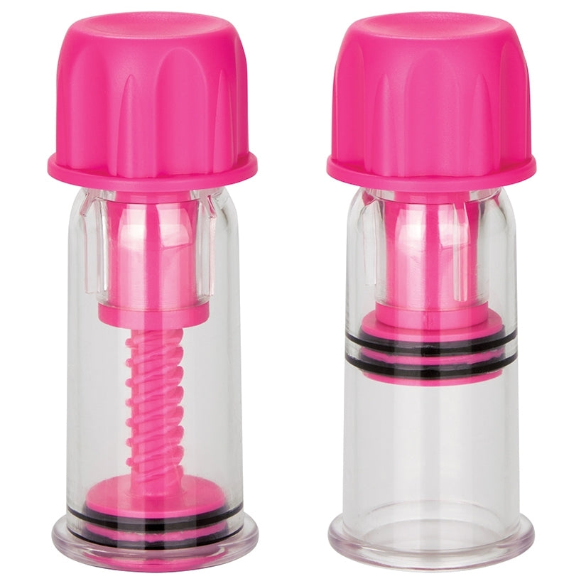Nipple Play Vacuum Twist Suckers-Pink CalExotics