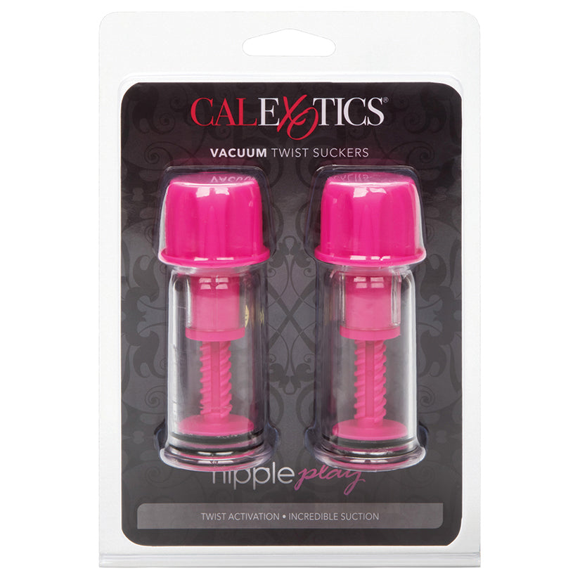 Nipple Play Vacuum Twist Suckers-Pink CalExotics