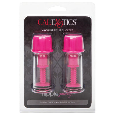 Nipple Play Vacuum Twist Suckers-Pink CalExotics