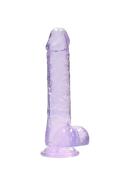 Real Cock 8in Realistic Dildo W/ Balls Purple sextoyclub.com