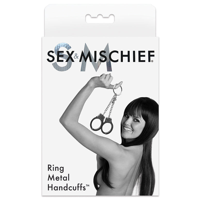 Sex and Mischief Ring Metal Handcuffs Sportsheets