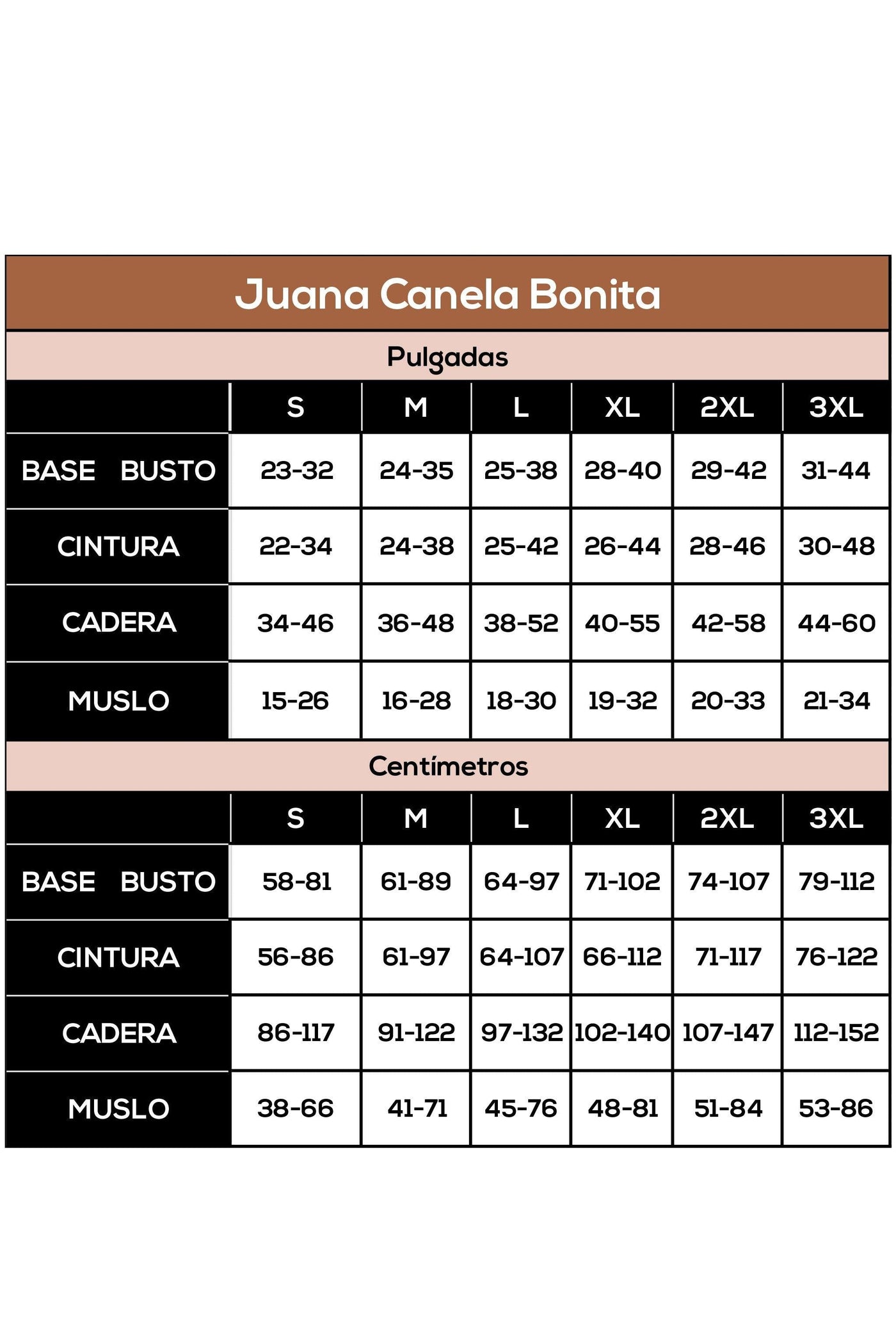 Juana Canela Bonita </br>Faja de Cintura alta a media pierna con control de abdomen Juana Canela