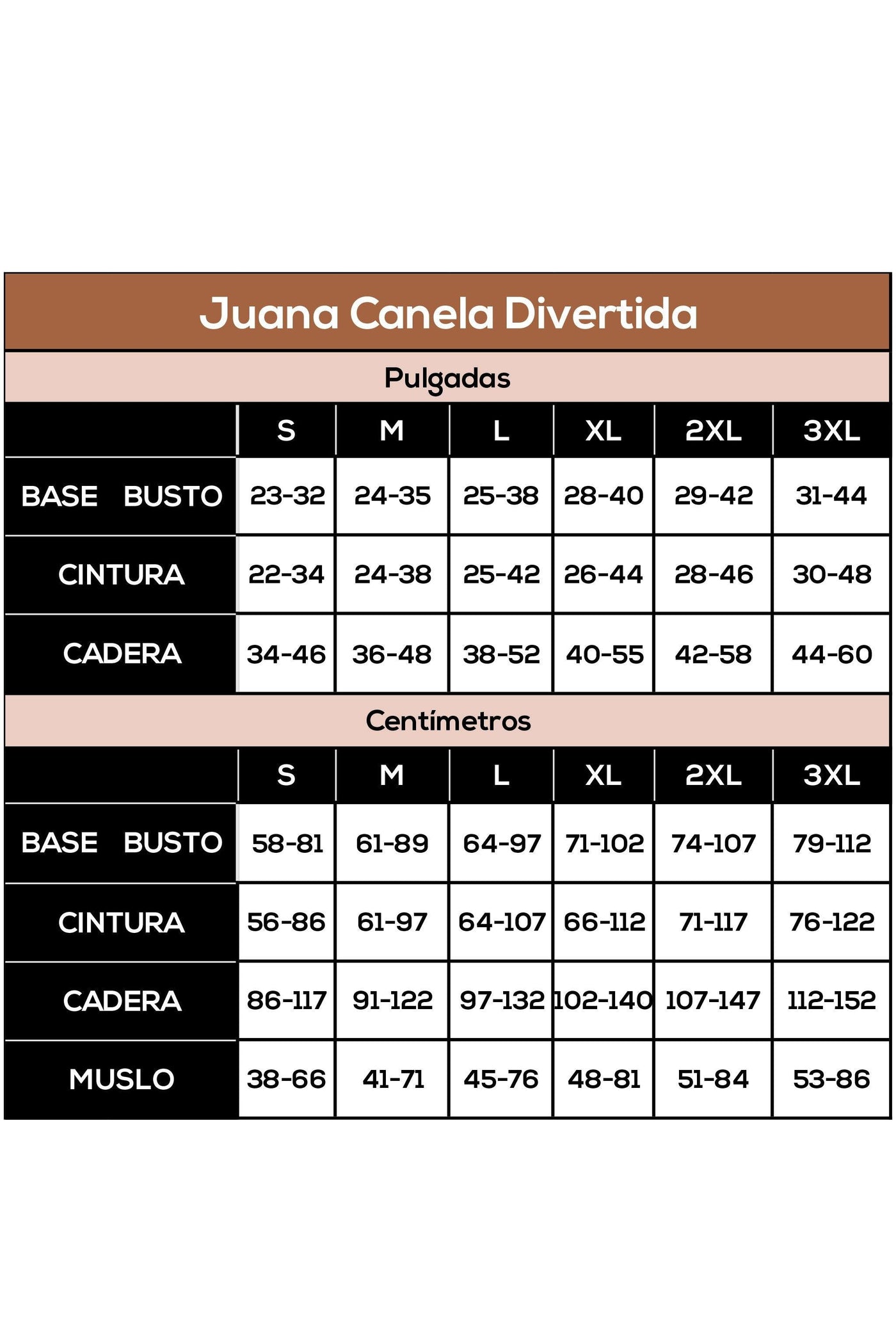 Juana Canela Divertida </br>Panty Faja de Cintura alta a media pierna con control de abdomen Juana Canela