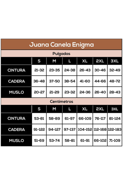 Juana Canela Enigma </br>Faja Extracorta senos libres con control de abdomen y realce de cadera Juana Canela