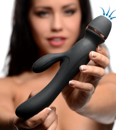 Shegasm Supreme 3 in 1 Silicone Suction Rabbit Vibe XR Brands