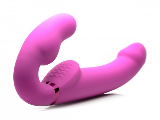 Worlds First Remote Control Inflatable Vibrating Silicone Ergo Fit Strapless Strap-On XR Brands