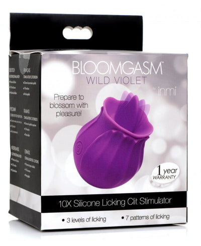 Bloomgasm Wild Violet 10X Silicone Clit Licking Stimulator - Red Inmi