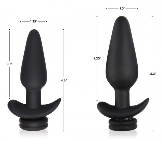 Interchangeable 10X Vibrating Silicone Anal Plug with Remote Sex Distribution