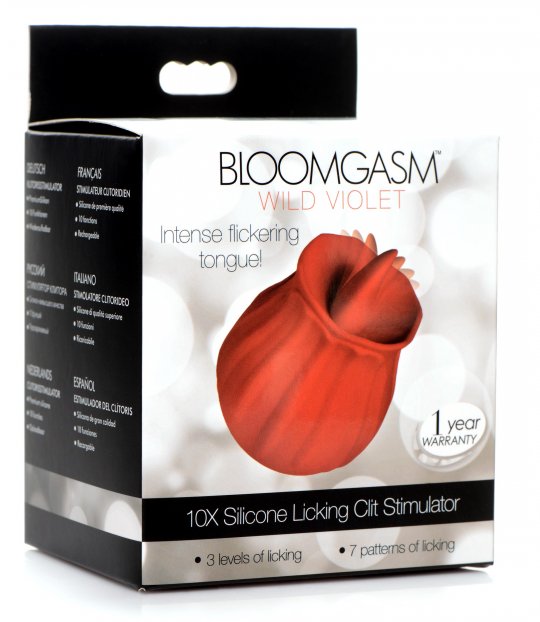 Bloomgasm Wild Violet 10X Silicone Clit Licking Stimulator - Red Inmi