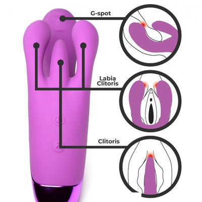 10X Triple Rabbit Silicone Vibrator Bang!