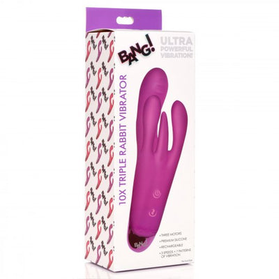 10X Triple Rabbit Silicone Vibrator Bang!