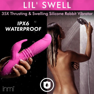 35X Lil Swell Thrusting and Swelling Silicone Rabbit Vibrator Inmi