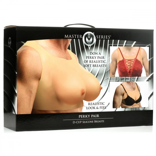 Perky Pair D-Cup Wearable Silicone Breasts Master Series