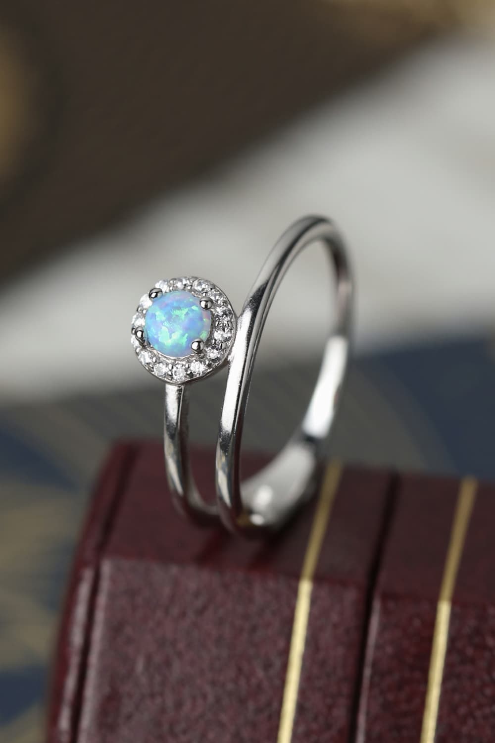 Opal Bypass Ring