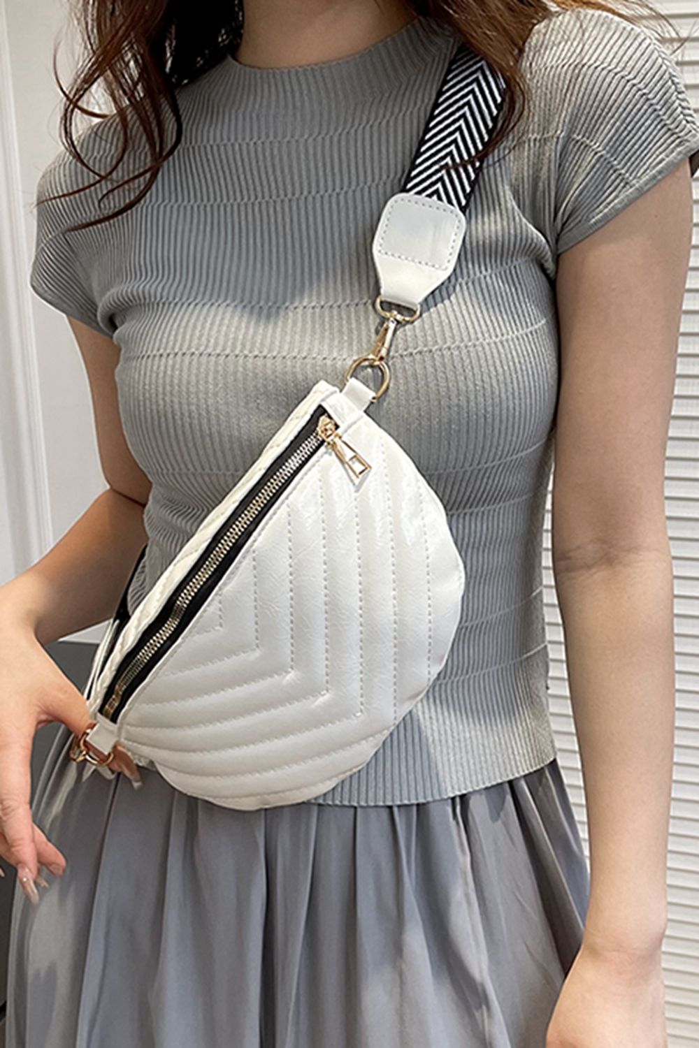 PU Leather Sling Bag