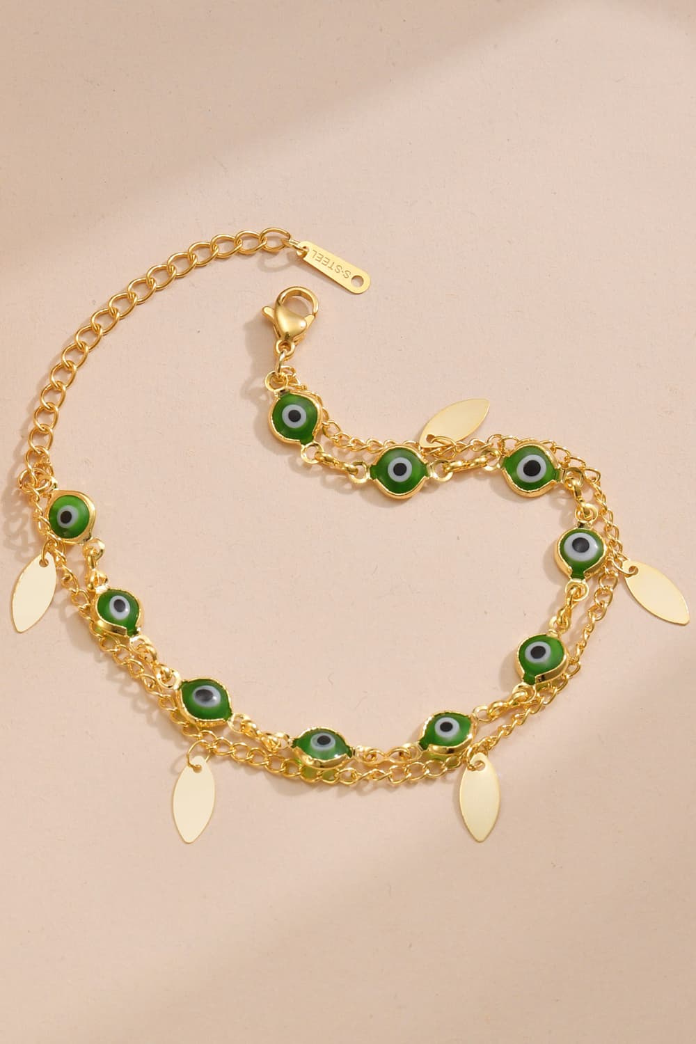 14K Gold Plated Lobster Closure Bracelet