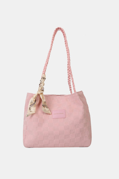 Braided Strap Polyester Tote Bag